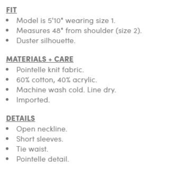 NWT Torrid 3X 4X White Crochet Duster Short Sleeve Tie Waist Sweater Size 22-26 - Picture 6 of 8